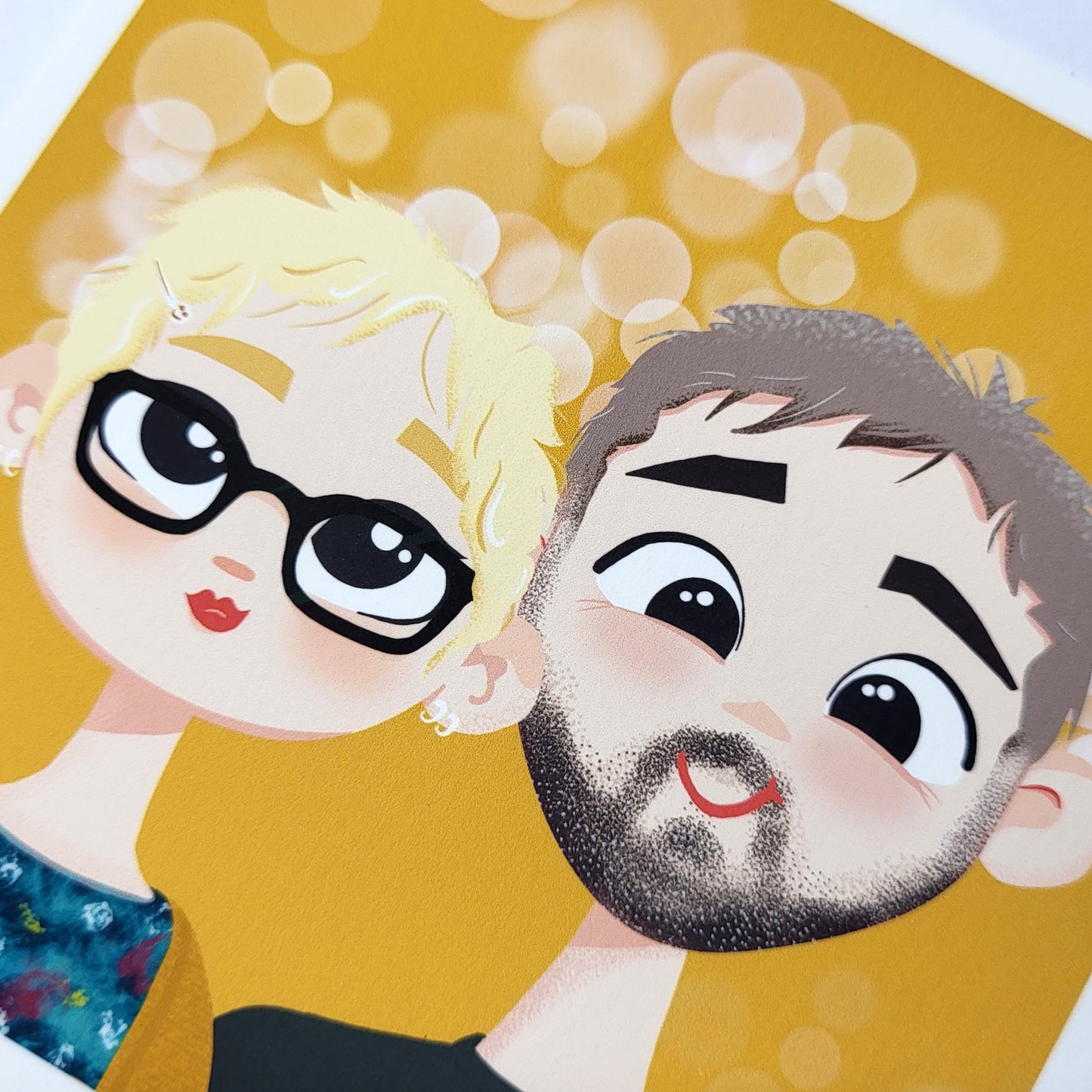 Custom Cartoon Commission - character portrait PAIR