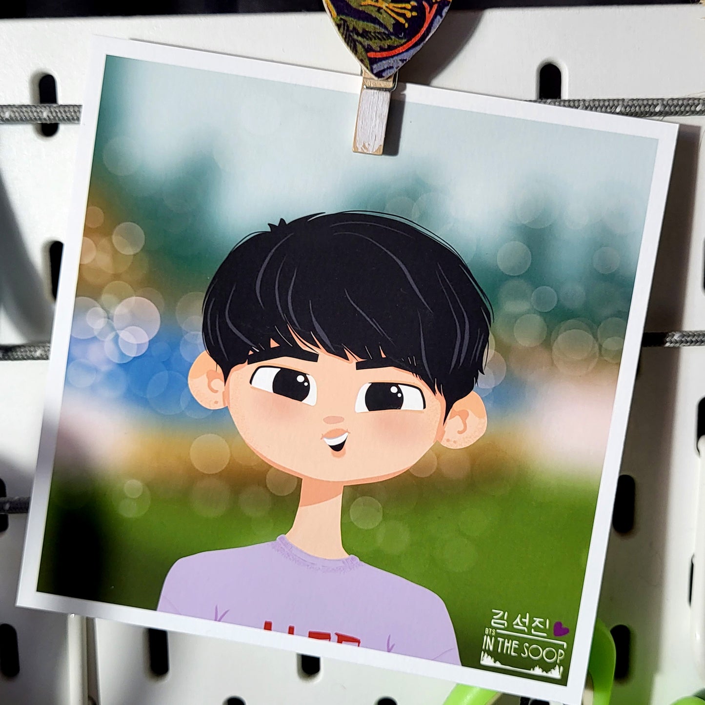 BTS In The Soop Jin art print, Seokjin portrait, original Bangtan Sonyeondan kpop cartoon illustration