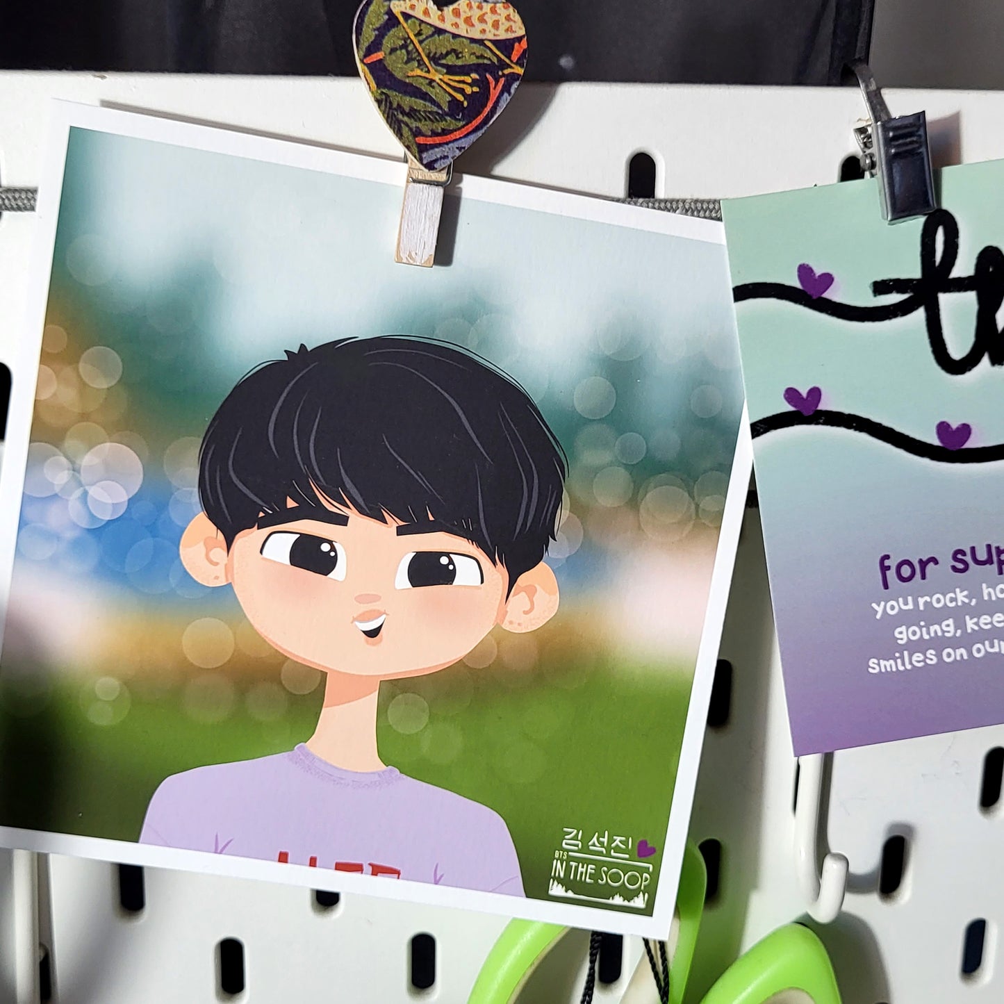 BTS In The Soop Jin art print, Seokjin portrait, original Bangtan Sonyeondan kpop cartoon illustration