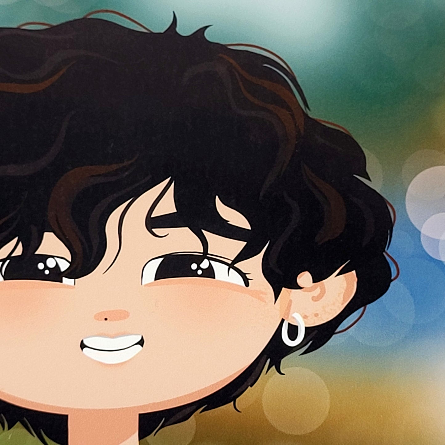 BTS In The Soop Taehyung art print, cute V portrait, original Bangtan Sonyeondan kpop cartoon illustration