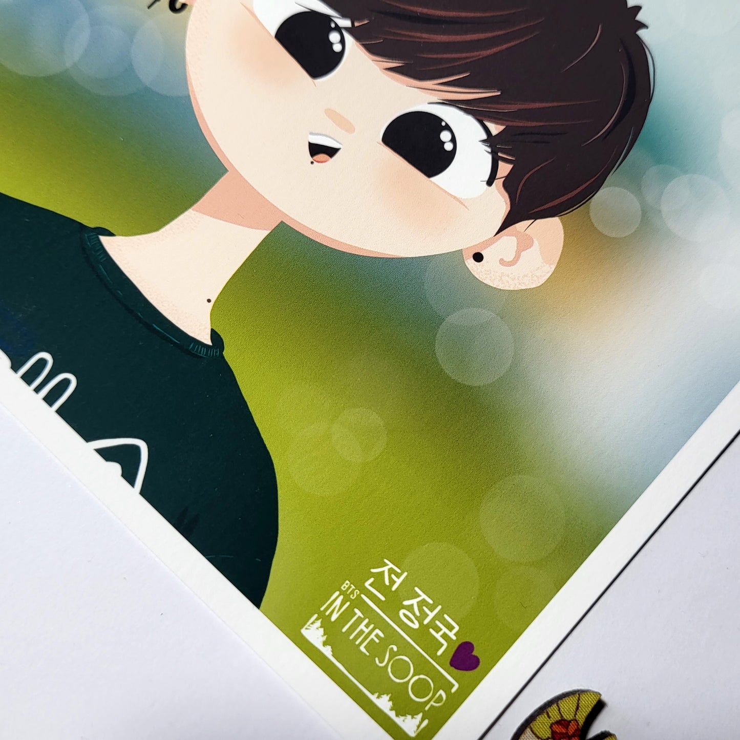 BTS In The Soop Jungkook art print, cute JK portrait, original Bangtan Sonyeondan kpop cartoon illustration