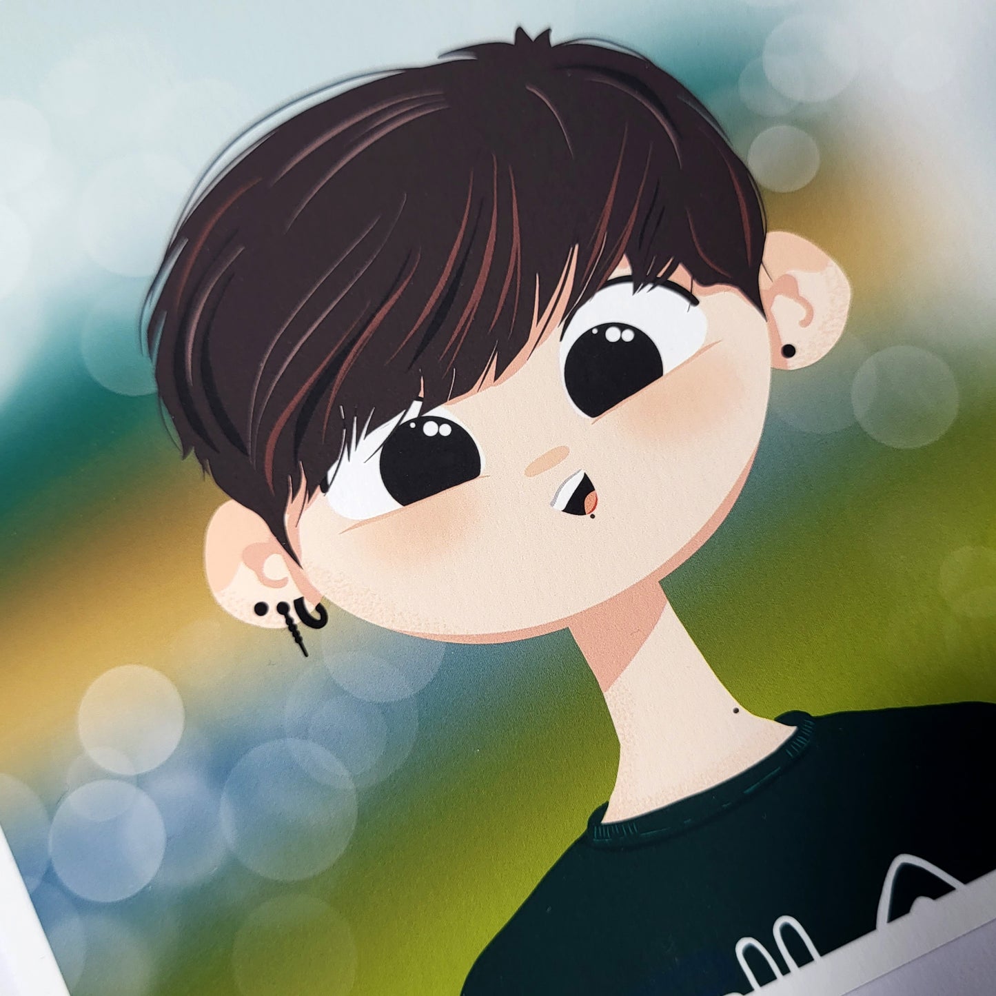 BTS In The Soop Jungkook art print, cute JK portrait, original Bangtan Sonyeondan kpop cartoon illustration