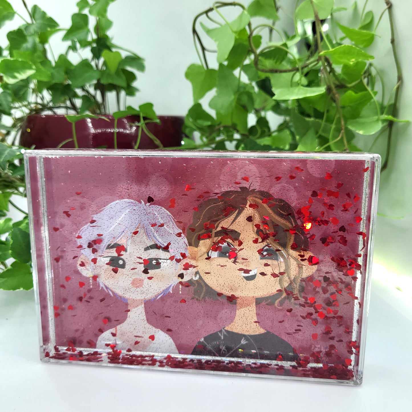 HAMARTIA by Scarlett Drake Jae and Rapha glitter shaker acrylic block