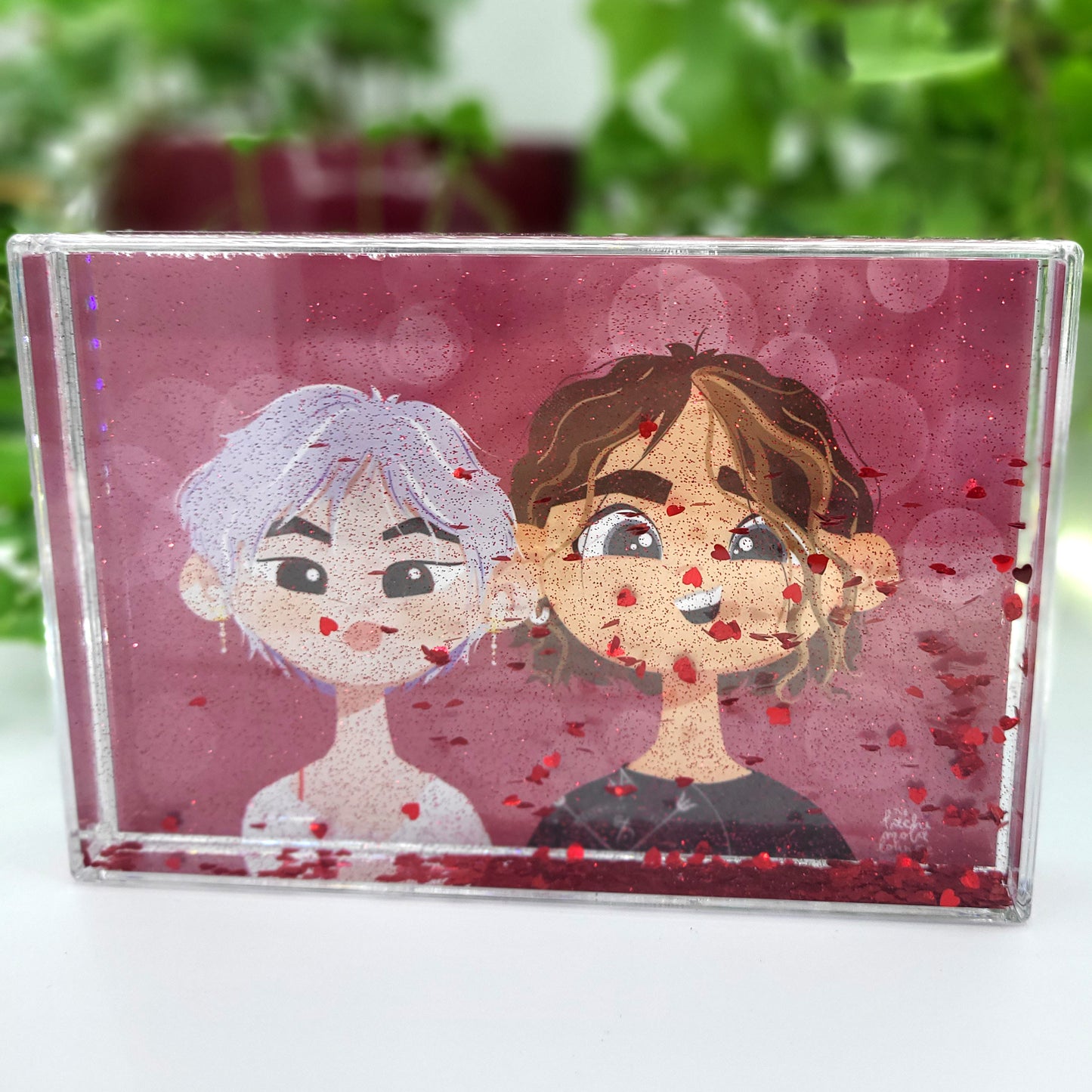 HAMARTIA by Scarlett Drake Jae and Rapha glitter shaker acrylic block