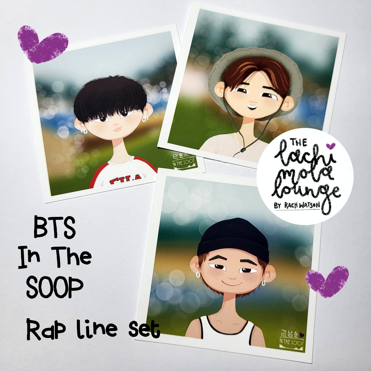 BTS In The Soop cute art prints, line sets, original Bangtan Sonyeondan kpop cartoon illustrations