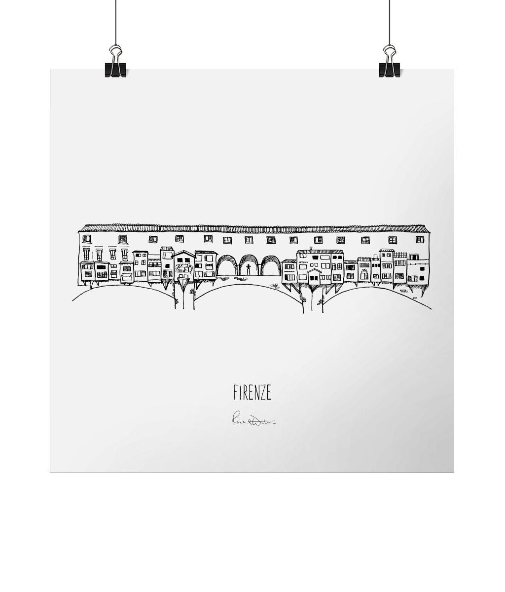 Firenze art print, Florence wall art