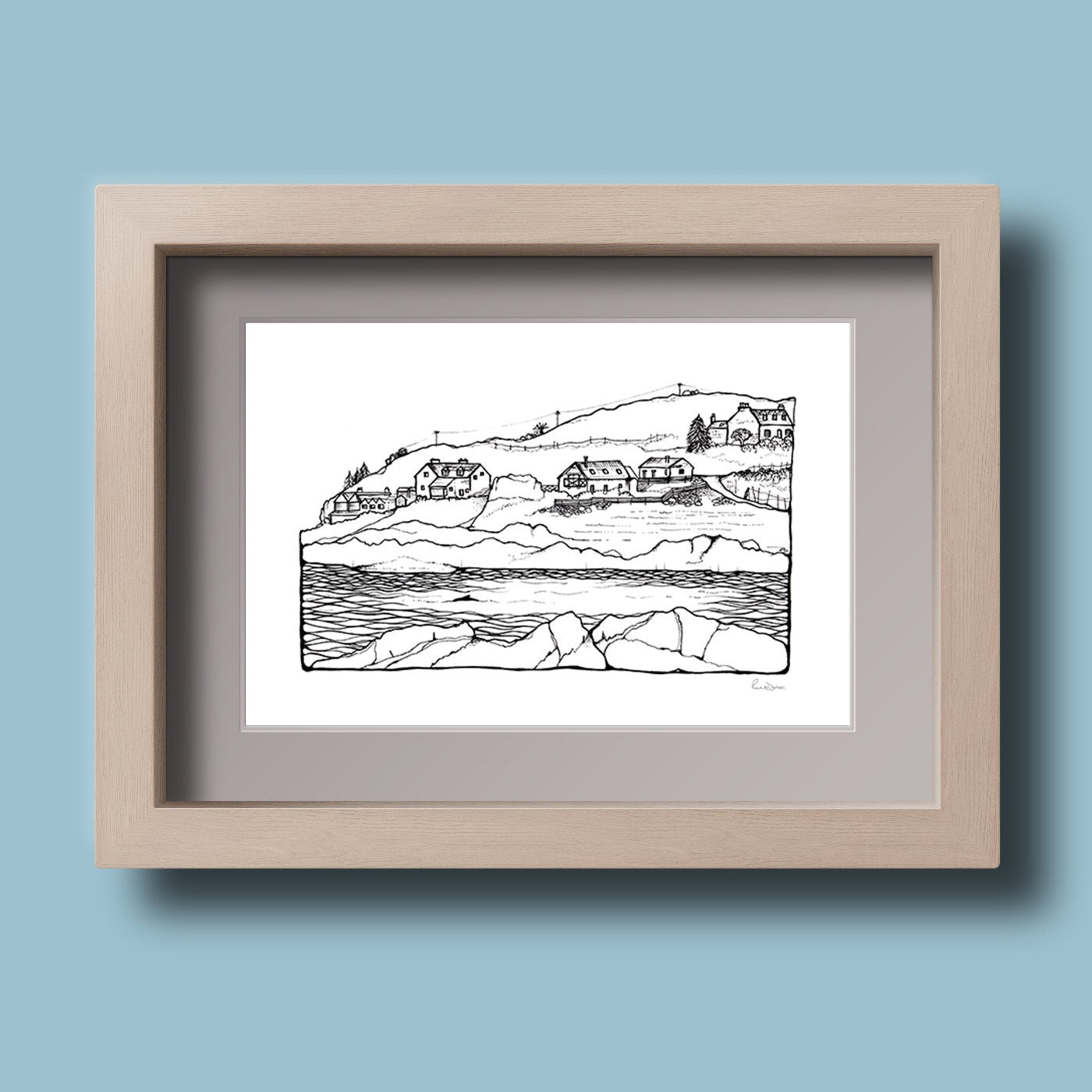 Bridge of Ord coast print, Isle of Skye illustration