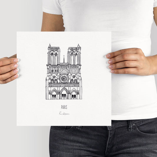 Paris lustre fine art print, travel wall art, France capital illustration, city wall art, monochrome landmark picture, vacation gift