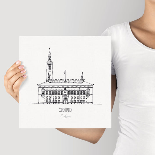 Copenhagen fine art print - Denmark illustration