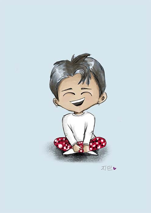 Jimin chibi art print, archive quality, Park Jimin BTS illustration, bangtan character art, cute Jiminie print