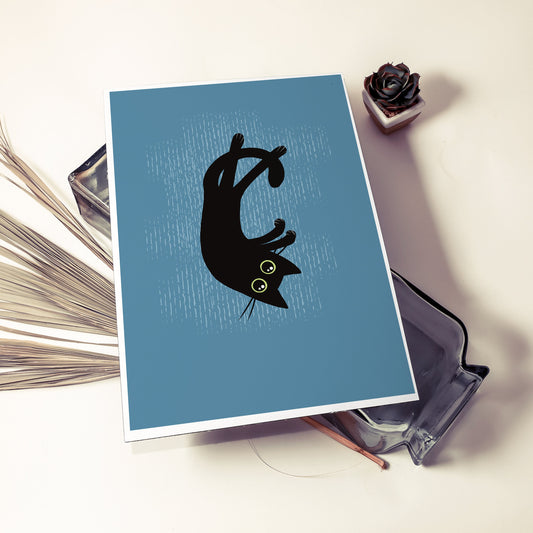 Bear Cat Reverse Derp With Twist - lack cat illustration