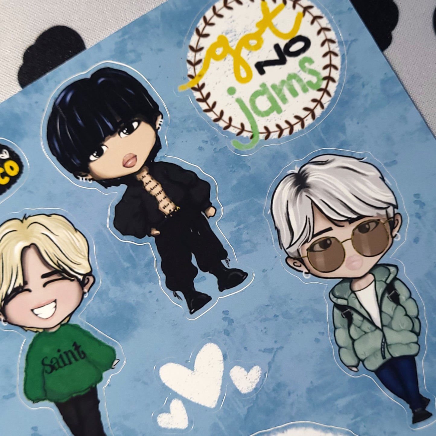 Jimin BTS chibi sticker sheet, kpop journaling, bangtan stationery