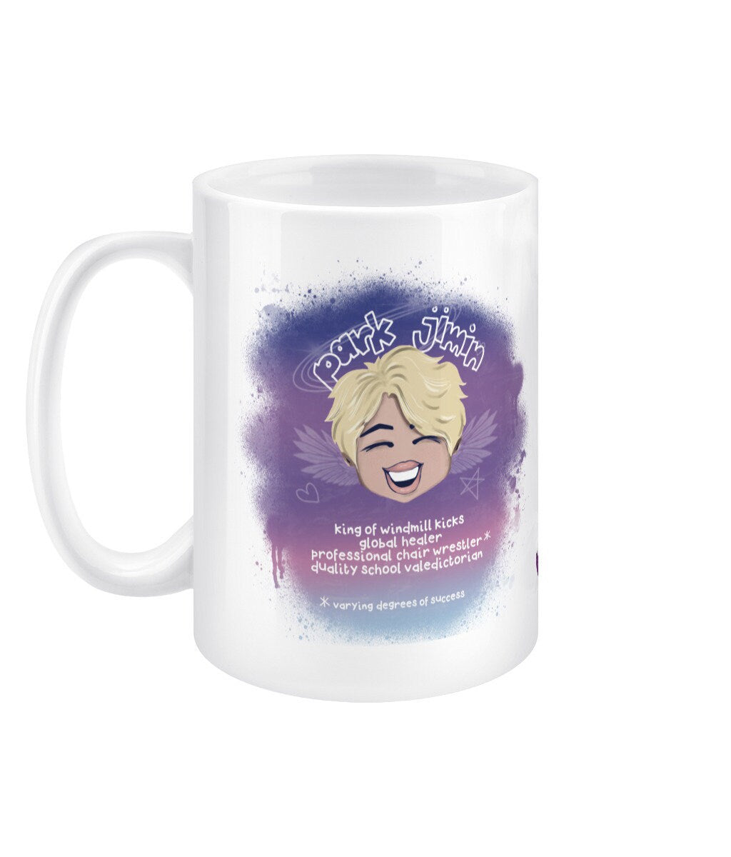 Guide To Bangtan Jimin 15oz jumbo mug, BTS ARMY gift