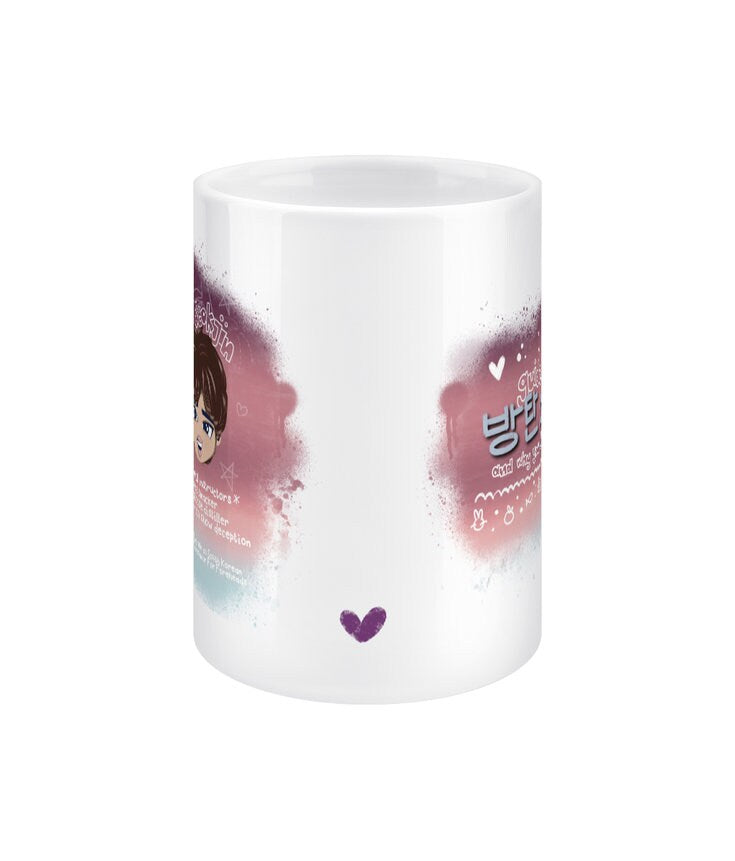 Guide To Bangtan 15oz Jin jumbo mug, BTS ARMY gift