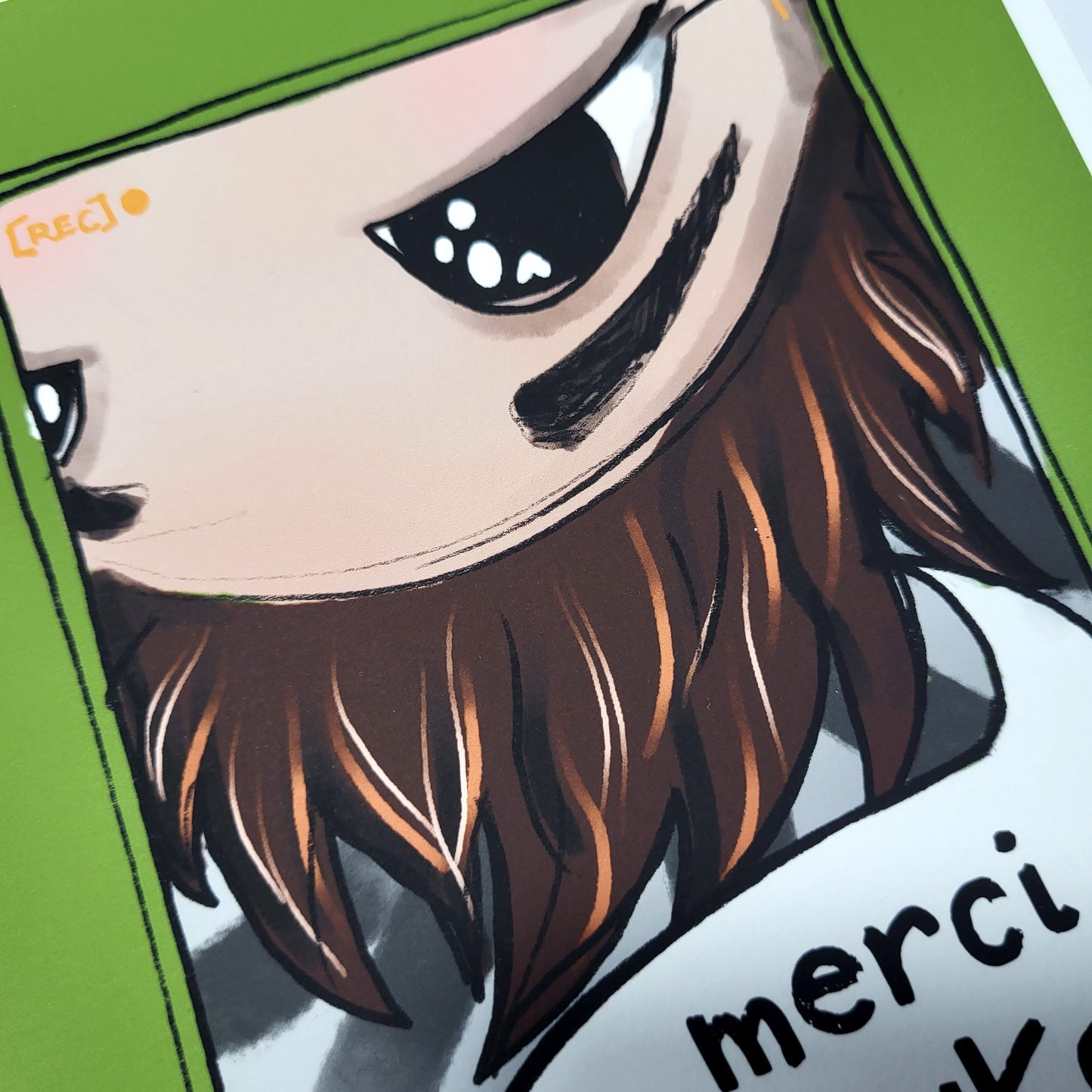 Jungkook Merci Beaucoup print, cute JK print, BTS cute art print, Jeon Jungkook chibi, Bangtan fan gift, ARMY merch