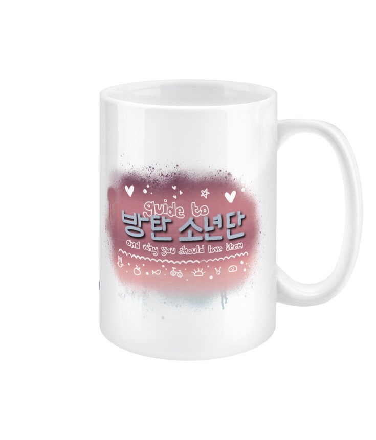 Guide To Bangtan 15oz Jin jumbo mug, BTS ARMY gift