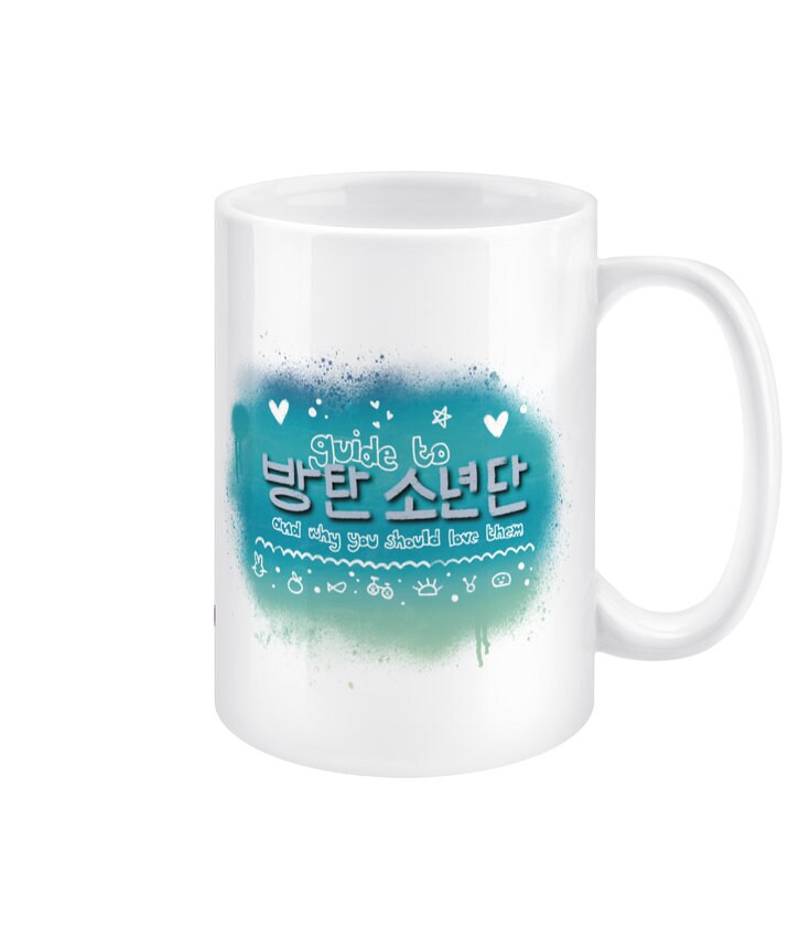 Guide To Bangtan Taehyung 15oz jumbo mug, BTS ARMY fan gift