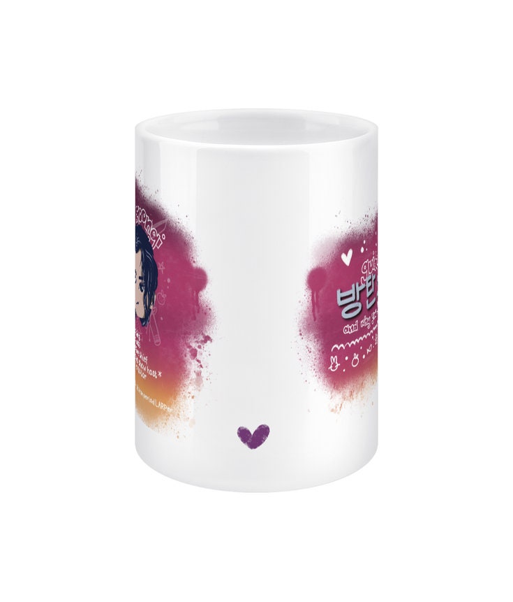 Guide To Bangtan Yoongi 15oz jumbo mug, BTS ARMY fan gift