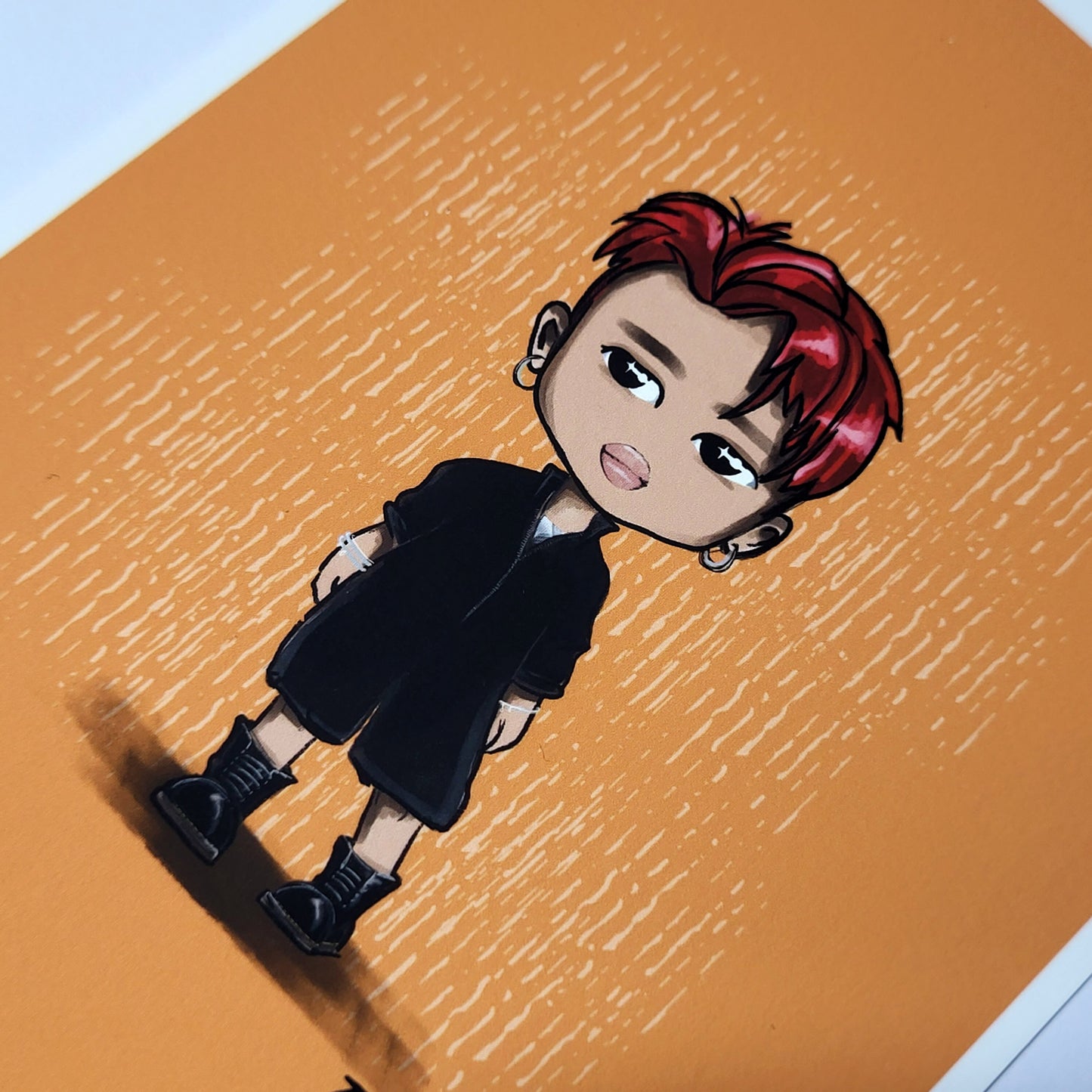 Jimin Butter lineup chibi art print, archive quality, Park Jimin BTS illustration, bangtan character art, cute Jiminie print