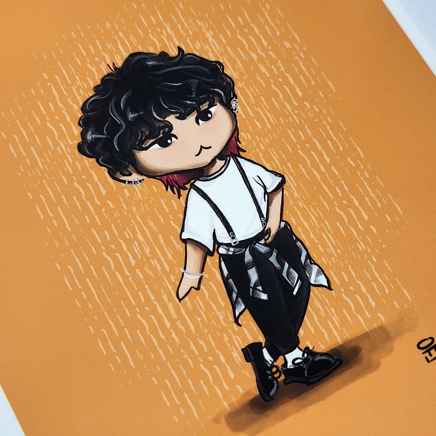 SUGA Butter lineup chibi art print, archive quality, Yoongi BTS illustration, bangtan character art, cute AgustD print