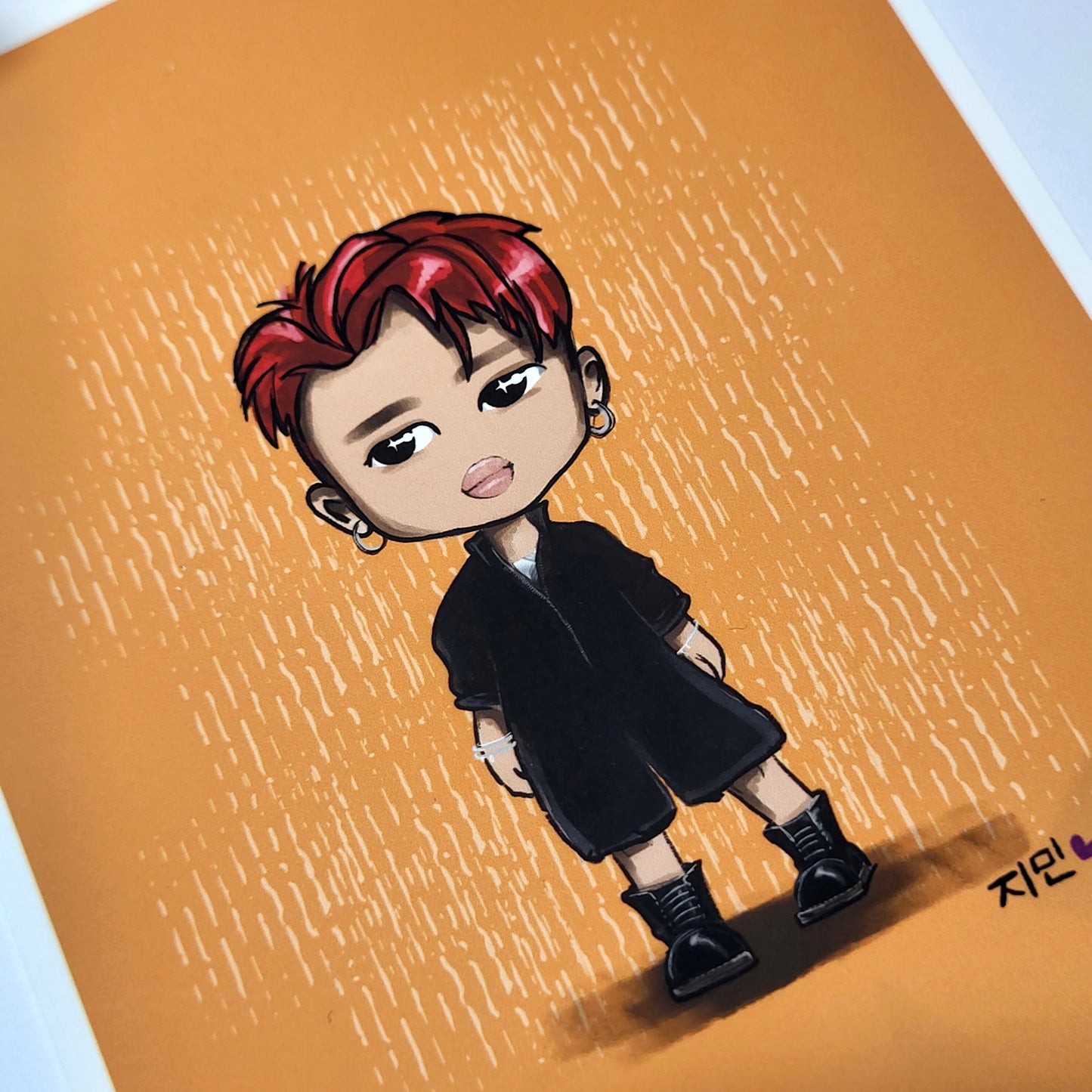 Jimin Butter lineup chibi art print, archive quality, Park Jimin BTS illustration, bangtan character art, cute Jiminie print