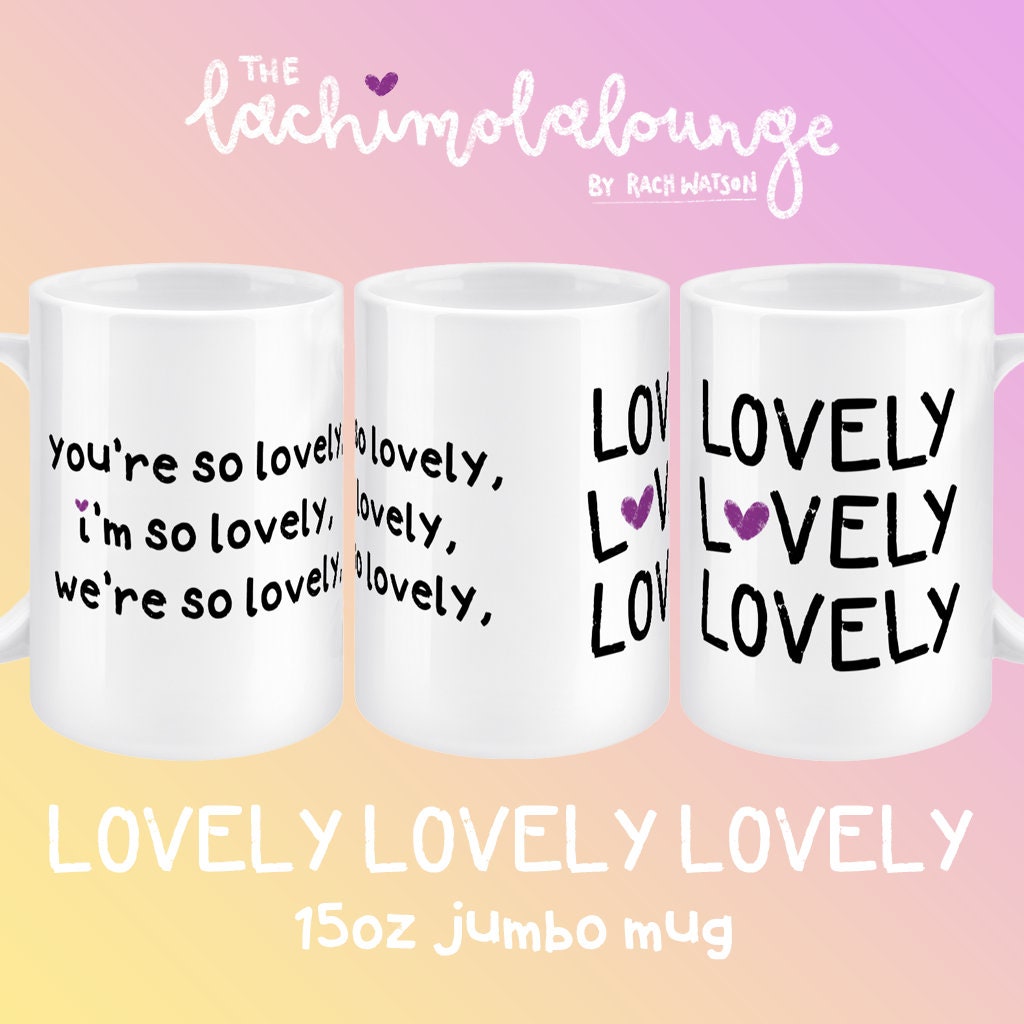 LOVELY LOVELY LOVELY jumbo 15oz mug, Jimin gift, bts fan merch