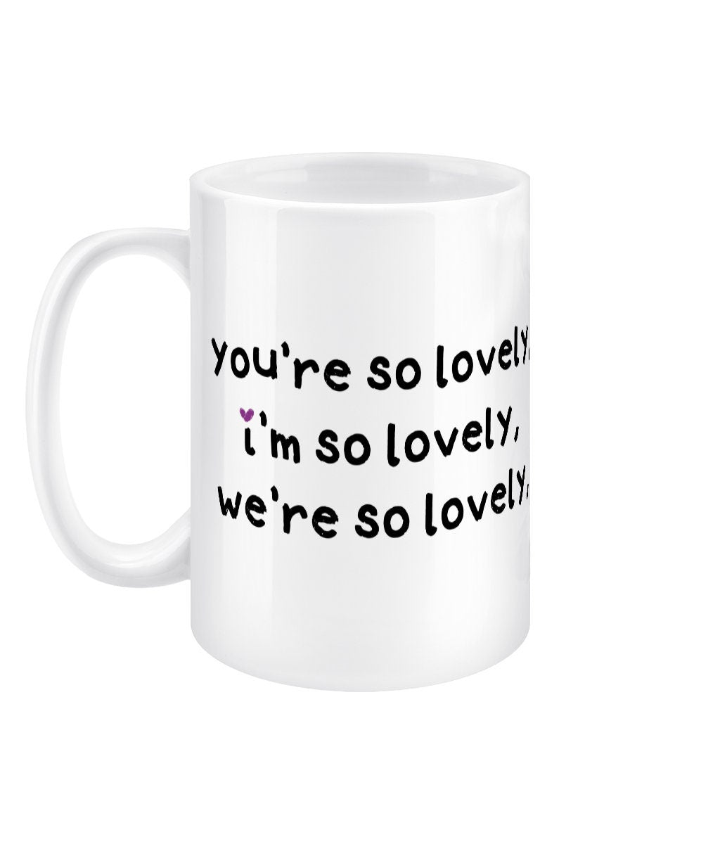 LOVELY LOVELY LOVELY jumbo 15oz mug, Jimin gift, bts fan merch