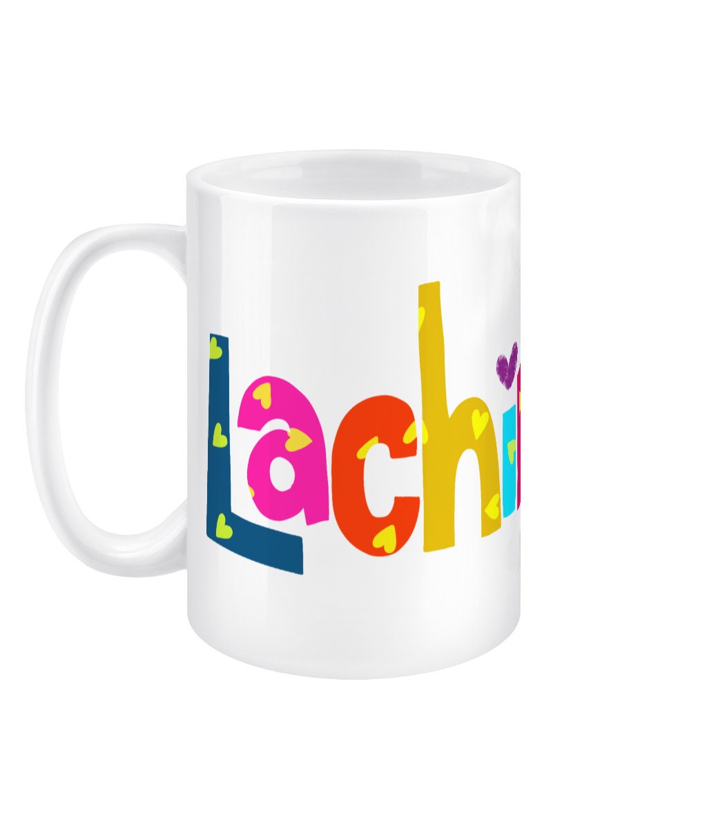 Lachimolala rainbow jumbo mug, BTS fan gift, kpop merch, pride memento